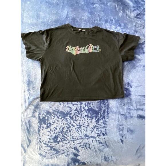 SHEIN Tops - Women’s Black Crop Top T-shirt size Medium